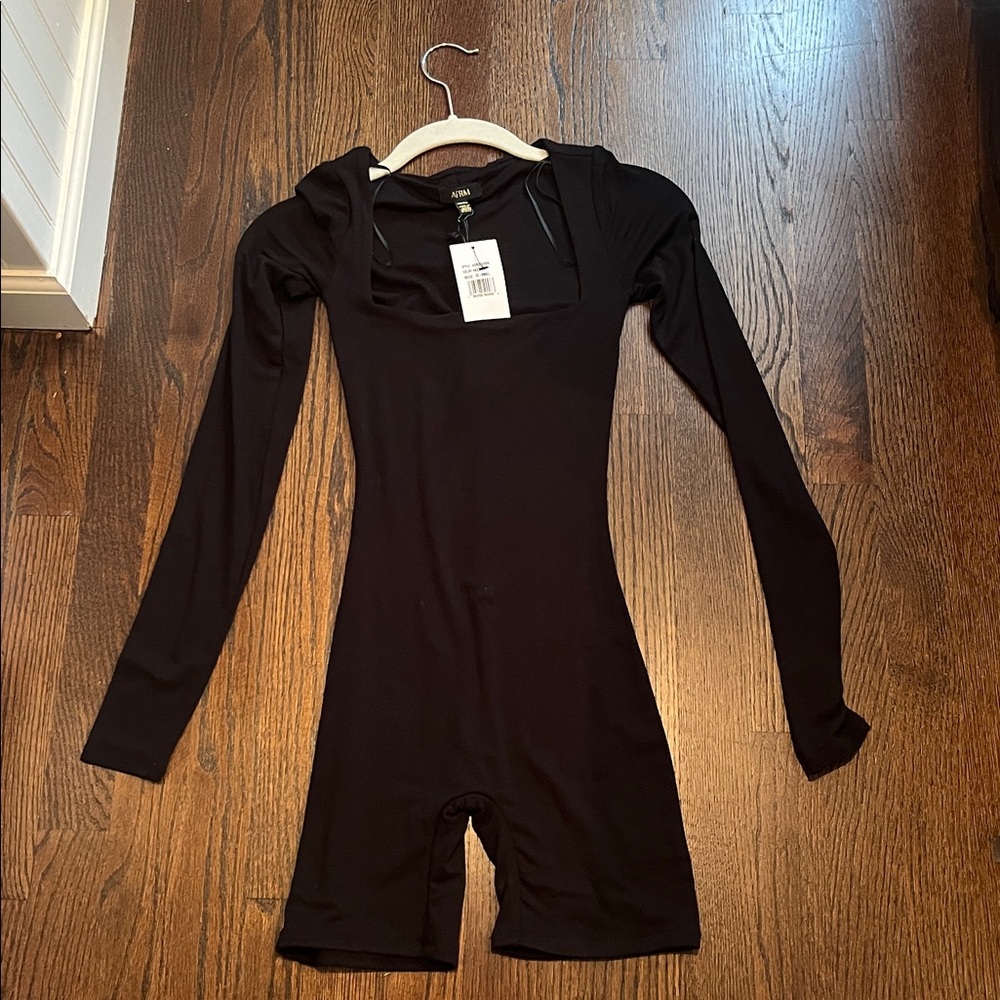 AFRM Noir Long Sleeve romper - Picture 2 of 4